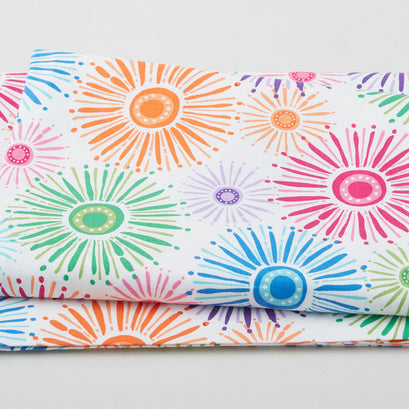 Pocketful of Sunshine - Large Sunburst White 2 Yard Cut