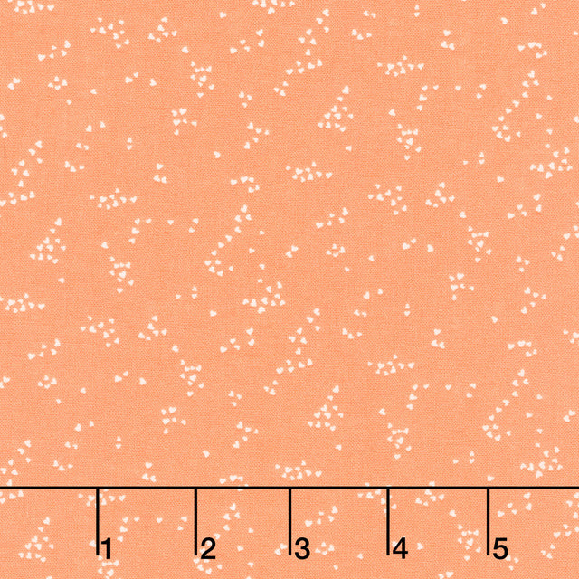 With A Flourish Hearts Salmon Yardage