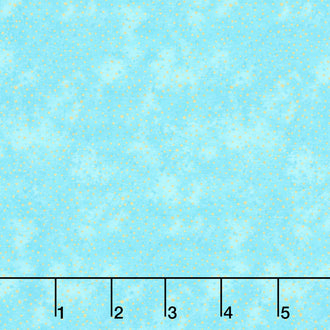 Gingko Garden - Spatter Turquoise Metallic Yardage