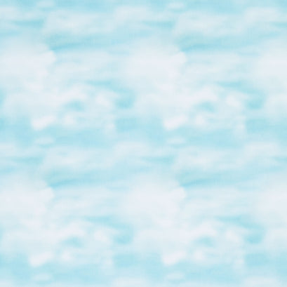 Quiet Reflections Cloudy Sky - Blue Heavenly Yardage