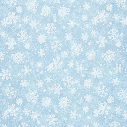 Father Christmas - Snowflakes White Yardage