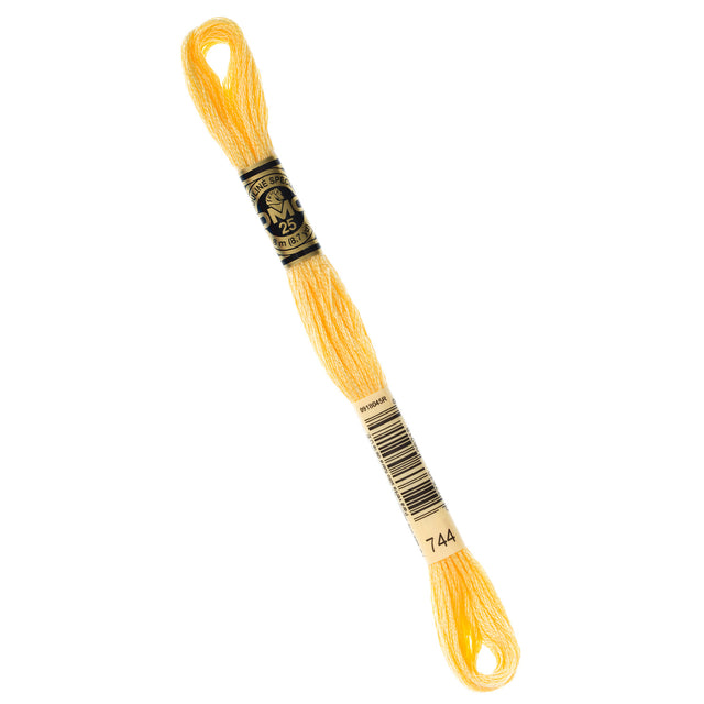 DMC Embroidery Floss 744 Pale Yellow
