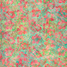 Artisan Batiks - Totally Tropical - Hibiscus Sweet Pea Yardage Primary Image