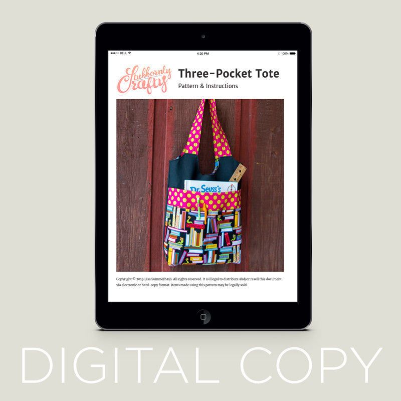 Digital Download - Three-Pocket Tote Pattern Primary Image