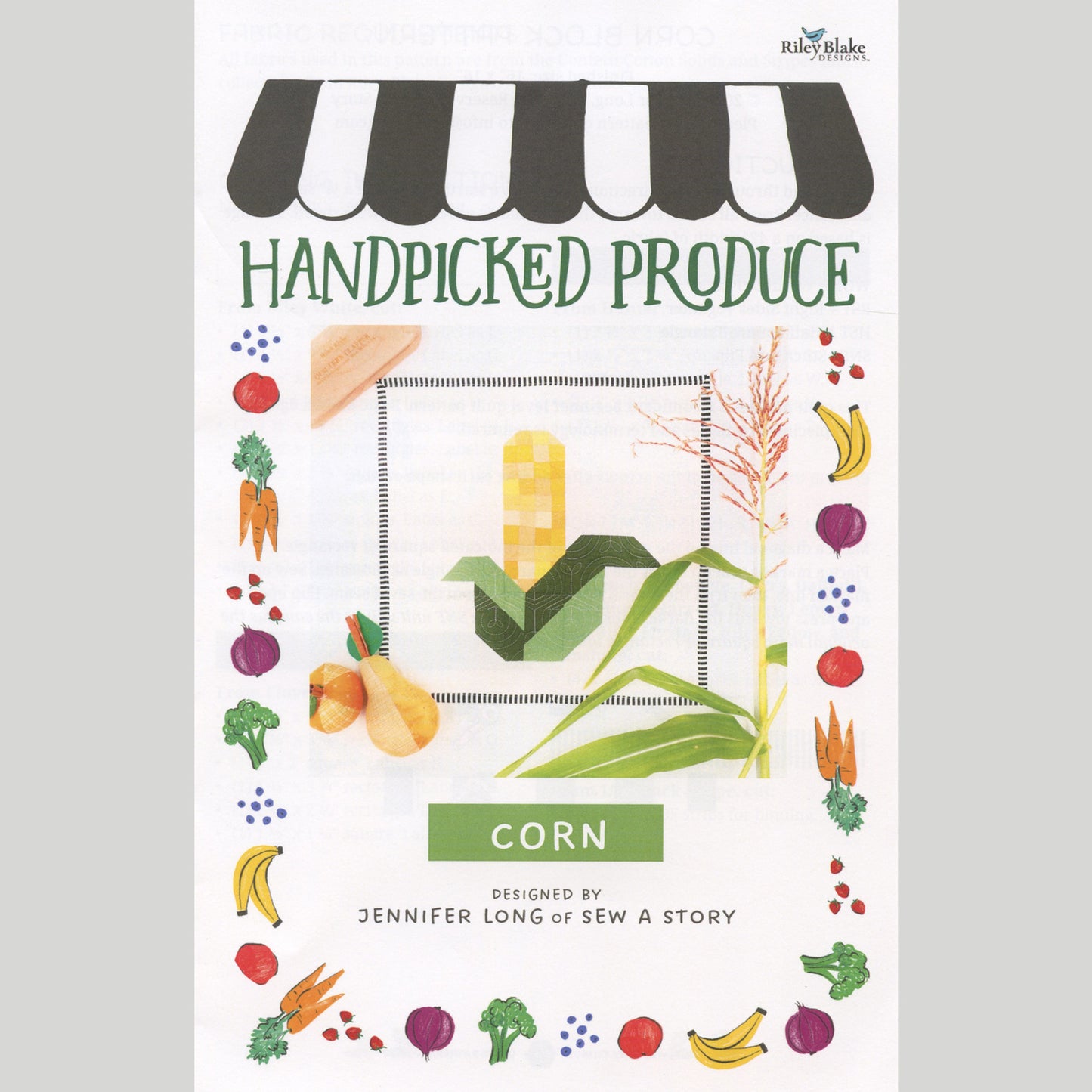 Handpicked Produce Quilt Pattern - Corn - FOR MARKET STORE & WEBSITE Primary Image
