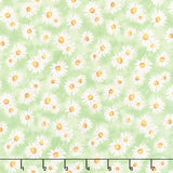 Zest For Life - Daisy Toss Green Yardage Primary Image