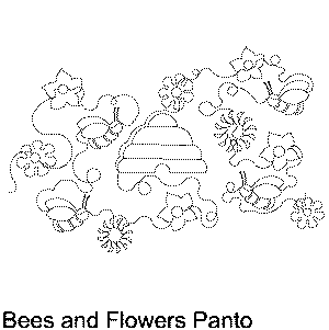 Bees And Flowers Machine Quilting Pattern