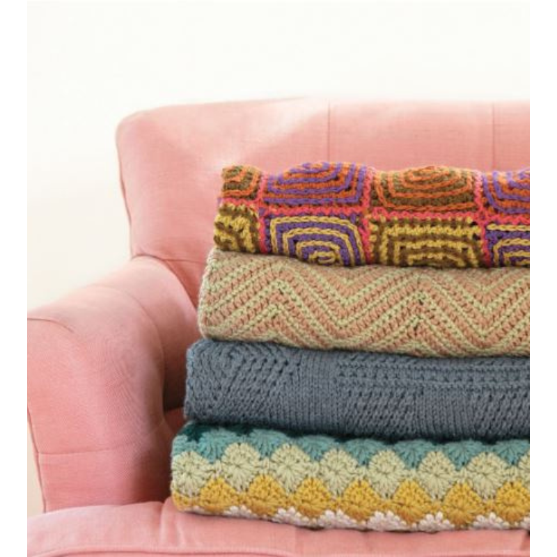 Berroco Comfort Knitting & Crochet Afghans Pattern Book Alternative View #3