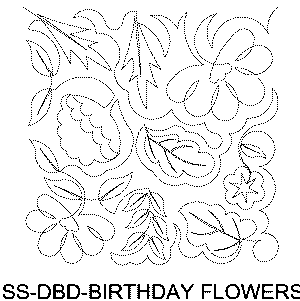 Birthday Flowers Machine Quilting Pattern