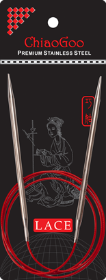 ChiaoGoo 40" Red Lace Stainless Steel Circular Knitting Needles