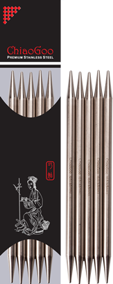 ChiaoGoo 8" Premium Stainless Steel Double Pointed Needles
