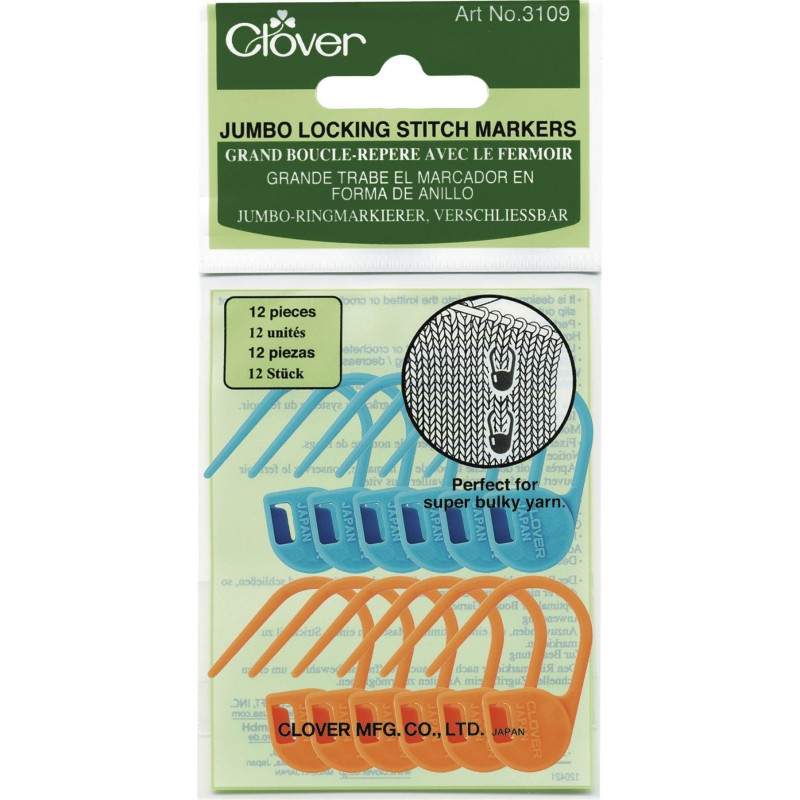 Clover Jumbo Locking Stitch Markers Primary Image