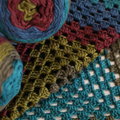Continuous Spiral Granny Square Blanket Printed Crochet Pattern