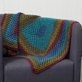 Continuous Spiral Granny Square Blanket Printed Crochet Pattern