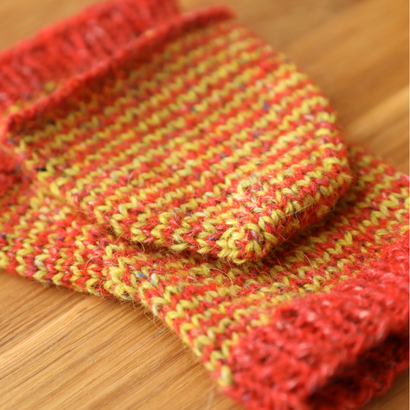 Frutti Stripe Flip-Top Mitts Printed Knitting Pattern Alternative View #1