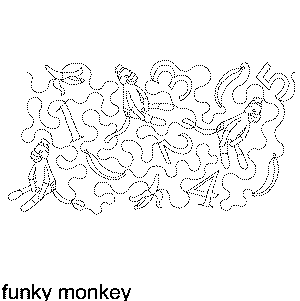 Funky Monkey Machine Quilting Pattern