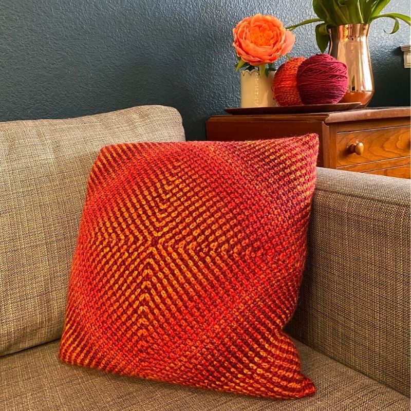 Gradient Glow Pillow Printed Crochet Pattern Alternative View #2