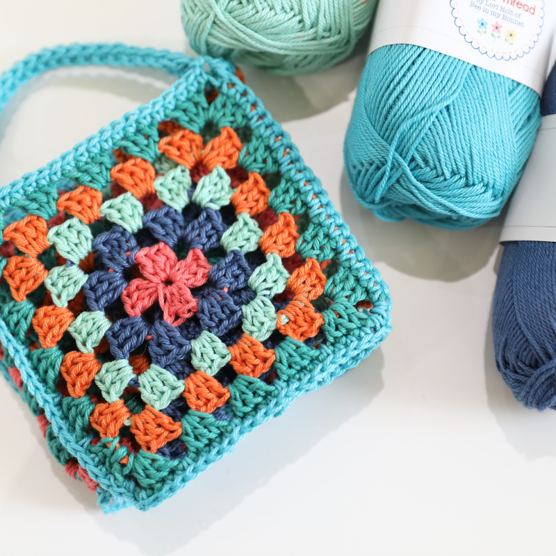 Granny Square Box Basket Printed Crochet Pattern Alternative View #2
