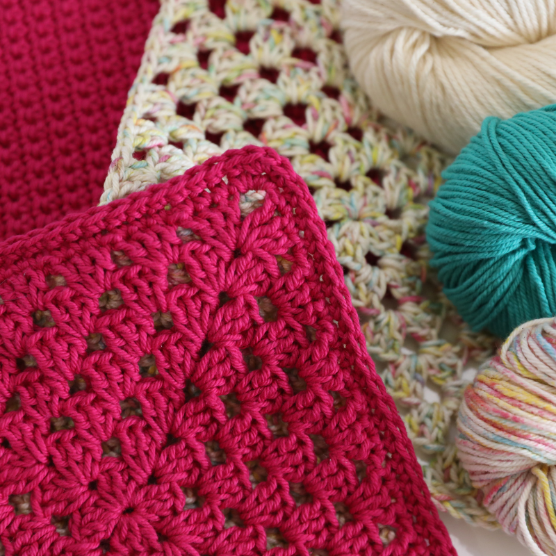 One Big Happy Granny Square Potholder Printed Crochet Pattern Alternative View #1