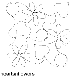 Hearts And Flowers Machine Quilting Pattern