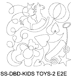 Kids Toys Machine Quilting Pattern
