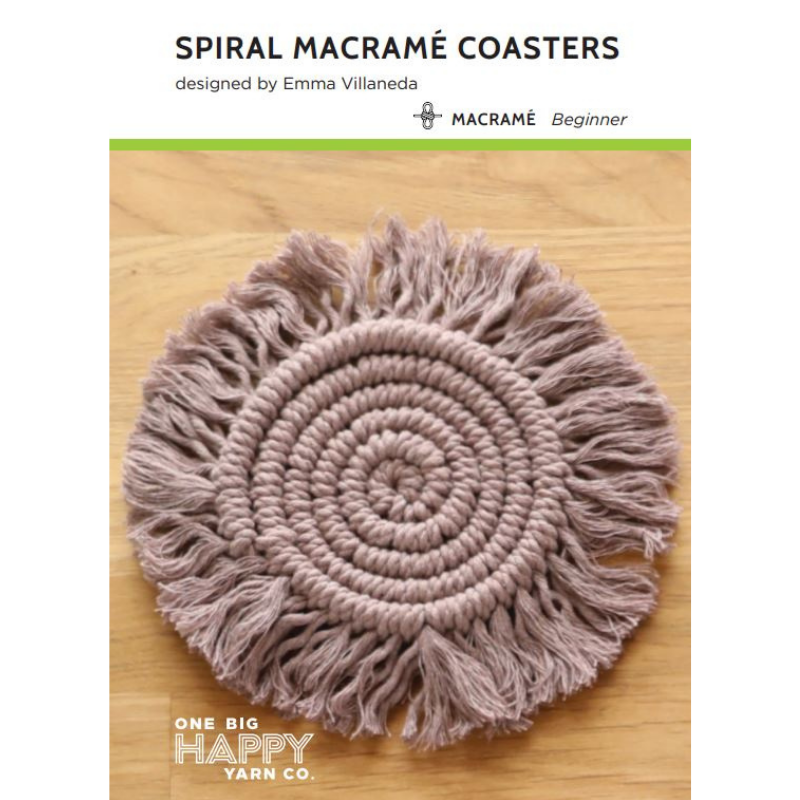 Spiral Macramé Coasters Printed Pattern Primary Image