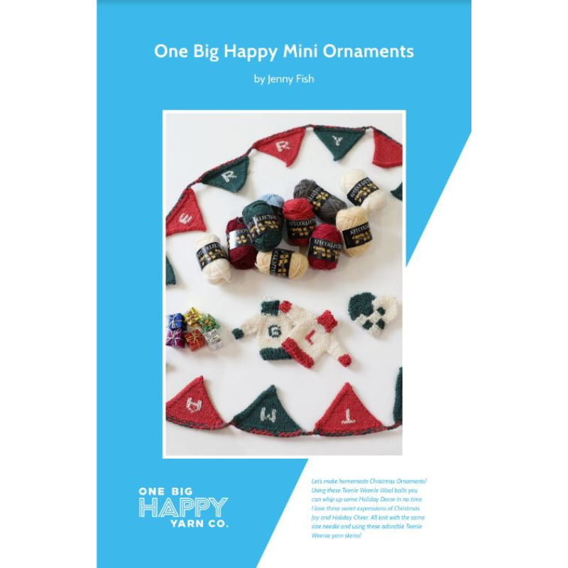 Holiday Mini Ornaments and Banner Printed Knitting Pattern Primary Image