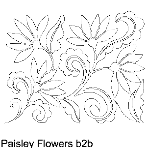 Paisley Flowers Machine Quilting Pattern