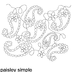 Paisly Simple Machine Quilting Pattern