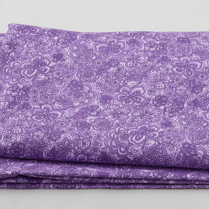 Isadora - Tonal Floral Lilac 108" Wide 3 Yard Cut