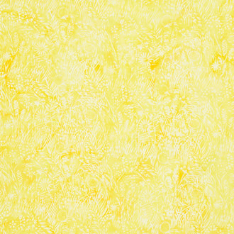 Bold Blooms Batiks - Meadow Grass Yellow Banana Yardage