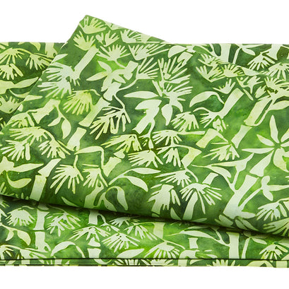 Blossoms and Blooms Batiks - Bamboo Springs Green Lemongrass 2 Yard Cut