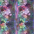 Halcyon II - Floral Border Magenta Yardage Primary Image