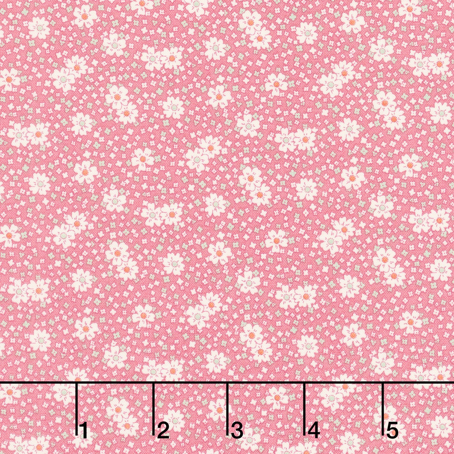 Aunt Grace Calicos - Blooms Pink Yardage Primary Image
