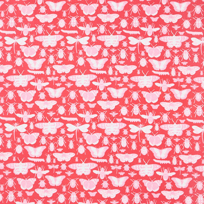 Floral Gardens - Insects Red Yardage