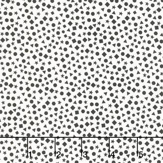 ABC XYZ - Shapes and More Cream Black Yardage