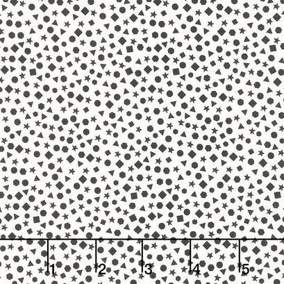 ABC XYZ - Shapes and More Cream Black Yardage