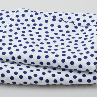 Wilmington Essentials - On The Dot White/Navy Blue 3 Yard Cut