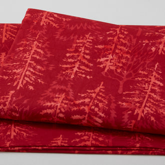 Winter's Foliage Batiks - Trees Cardinal 2 Yard Cut