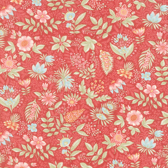 Collection for a Cause: Etchings - Joyful Jacobean Red Yardage