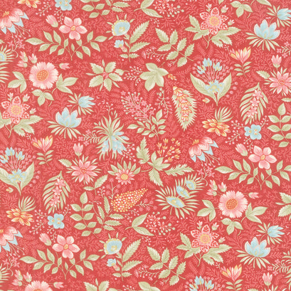 Collection for a Cause: Etchings - Joyful Jacobean Red Yardage