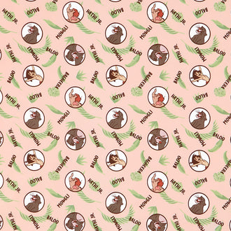 The Jungle Book - Character Coin Toss Peach Yardage