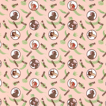 The Jungle Book - Character Coin Toss Peach Yardage