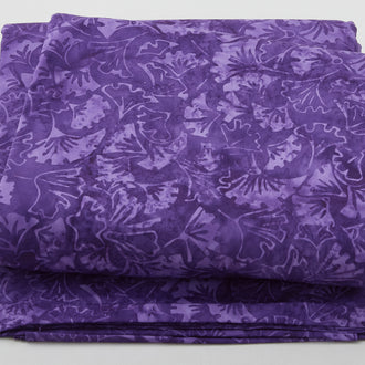 Wildflower Batiks - Ginkgo Leaves-Purple Blurple 5 Yard Cut