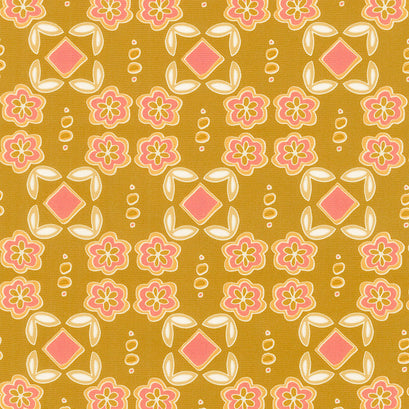 Gloria - Flower Dance Gold Yardage