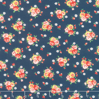 Sweet Melodies - Bouquets Navy Yardage