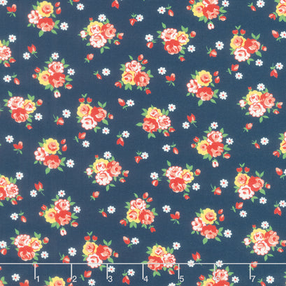 Sweet Melodies - Bouquets Navy Yardage