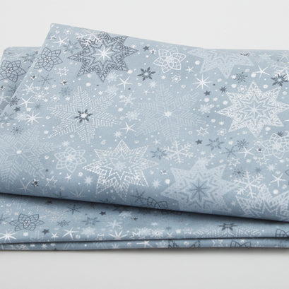 Star Sprinkle - Snowflakes Grey 2 Yard Cut