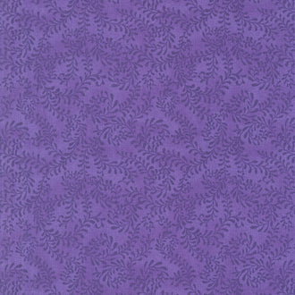 Wilmington Essentials - Swirling Leaves Indigo Purple Yardage