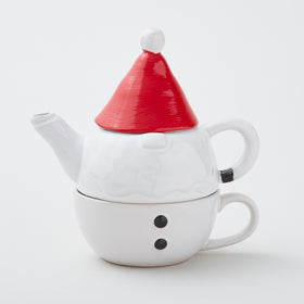 Hand-Painted Stoneware Gnome Tea-for-One Set - FOR WEBSITE AND HOLIDAY STORE Primary Image